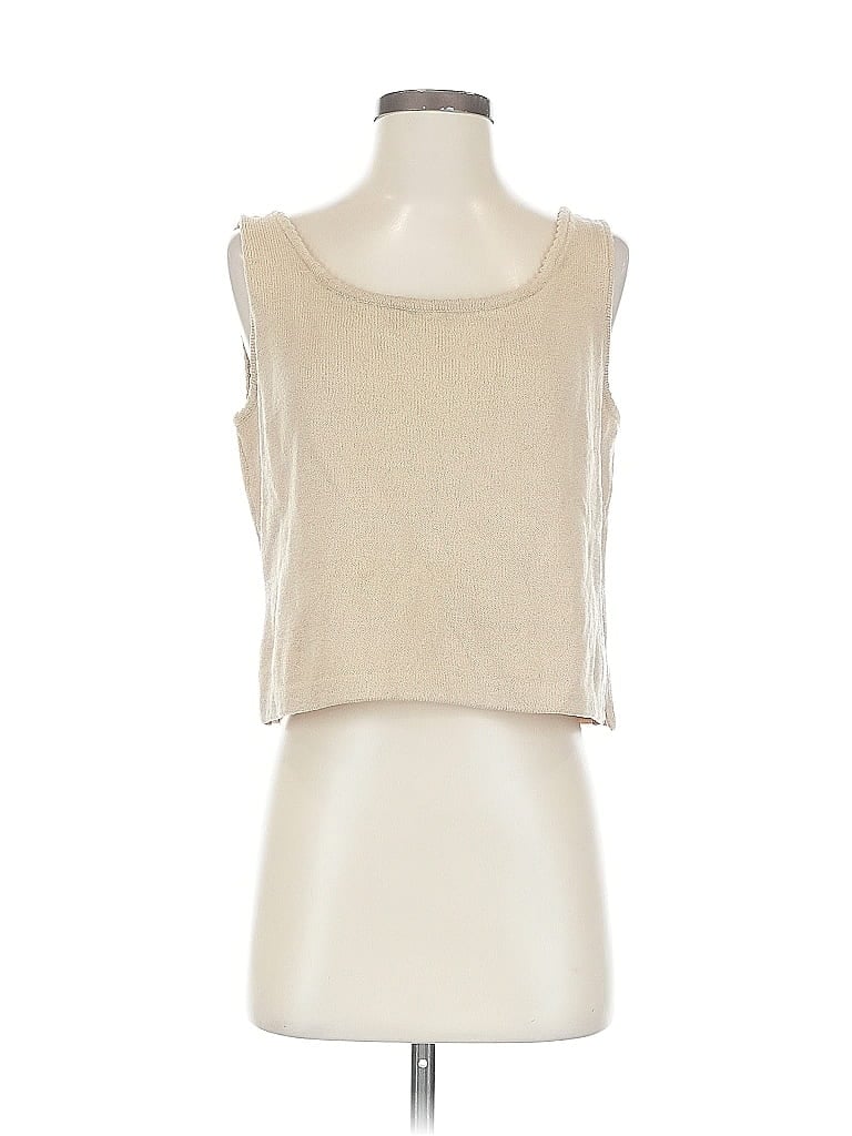 Pre-owned St John Sweater Vest In Brown