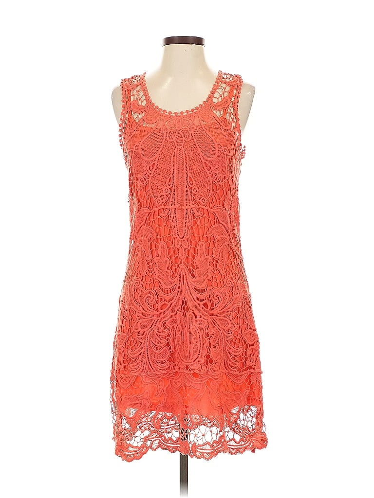 Pre-owned Solitaire Cocktail Dress In Orange
