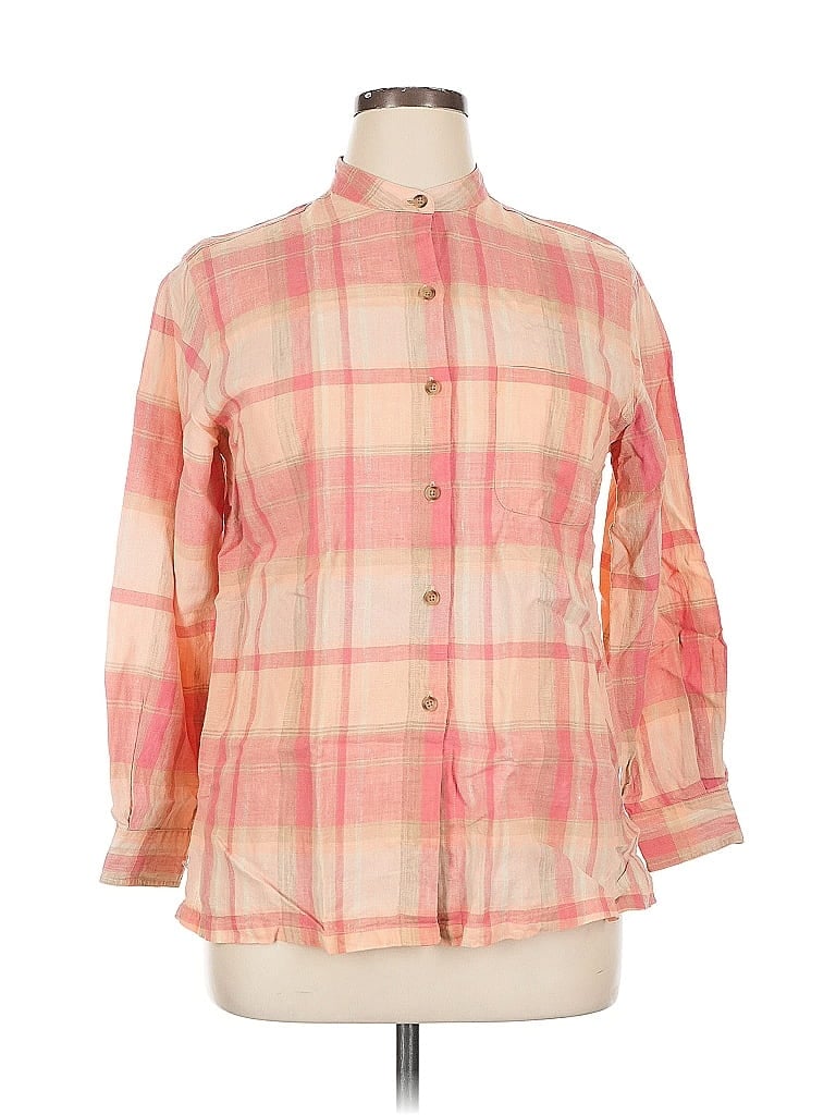 Click to view more detailed imagery on our partner's website Pre-owned Talbots 3/4 Sleeve Button Down Shirt In Pink