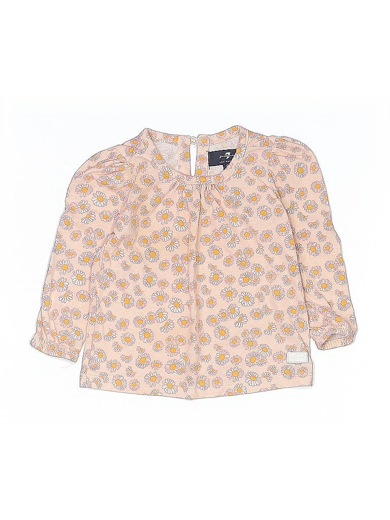 Pre-owned 7 For All Mankind Kids' 3/4 Sleeve Blouse In Pink