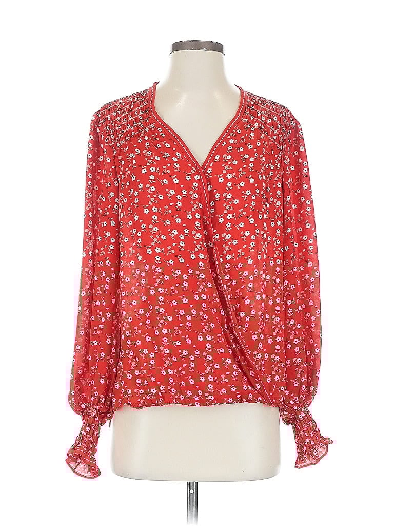 Pre-owned Max Studio 3/4 Sleeve Blouse In Red