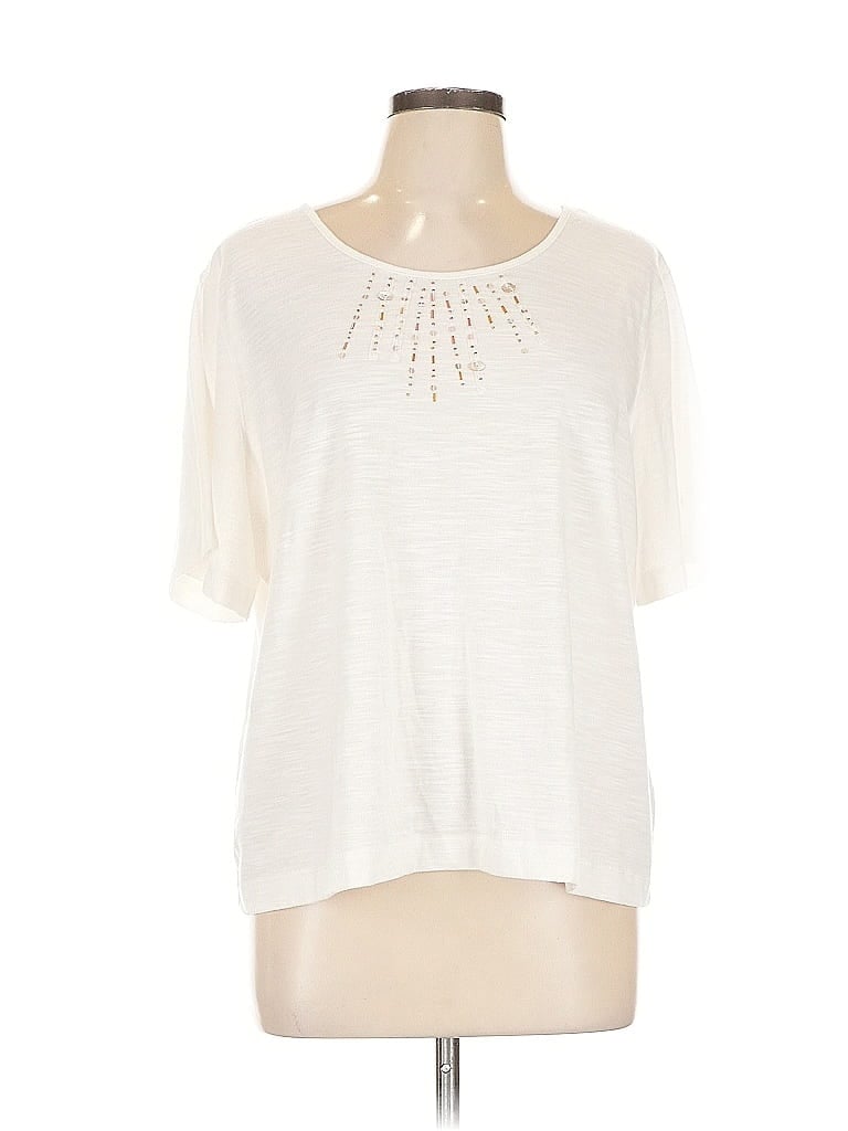 Pre-owned Koret Short Sleeve Blouse In White