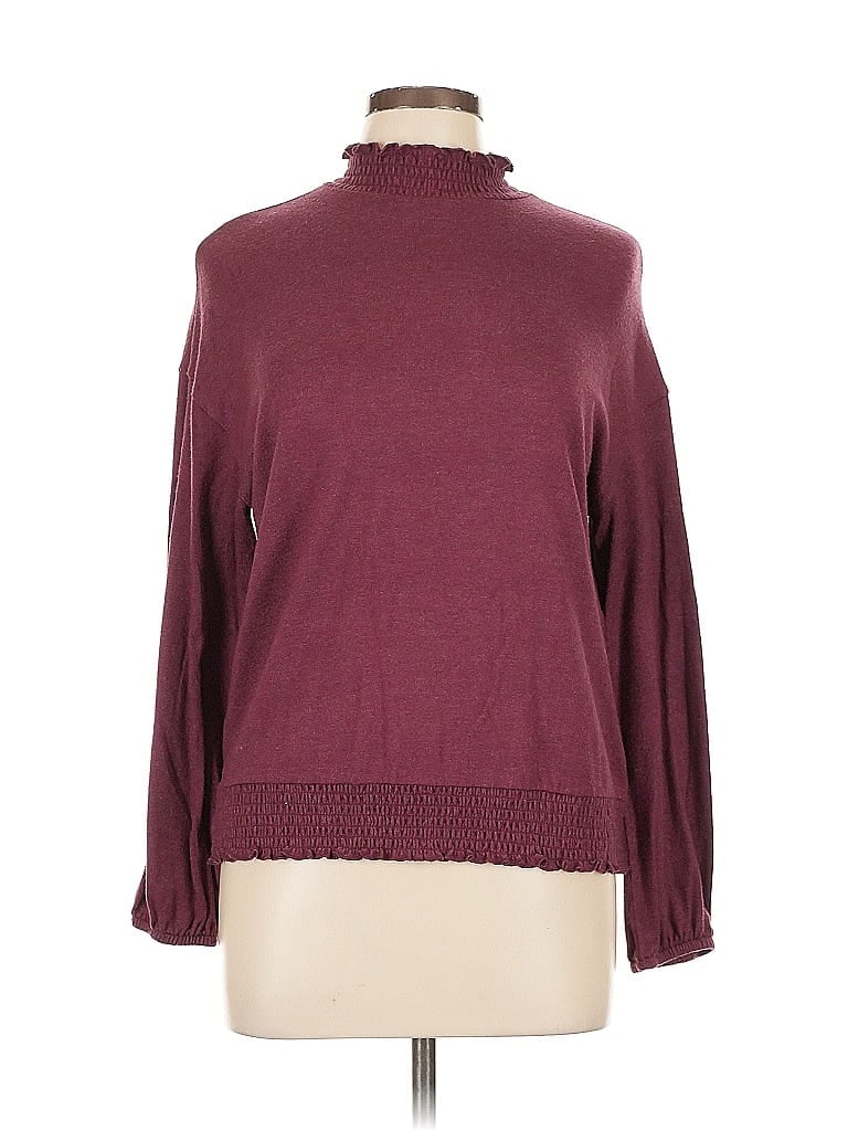 Pre-owned A New Day Turtleneck Sweater In Burgundy