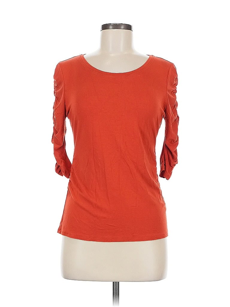 Pre-owned Vince Camuto 3/4 Sleeve T-shirt In Orange
