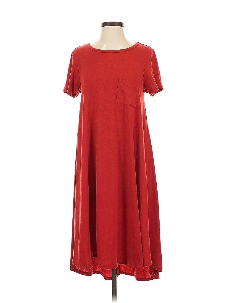 Pre-owned Lularoe Casual Dress In Red