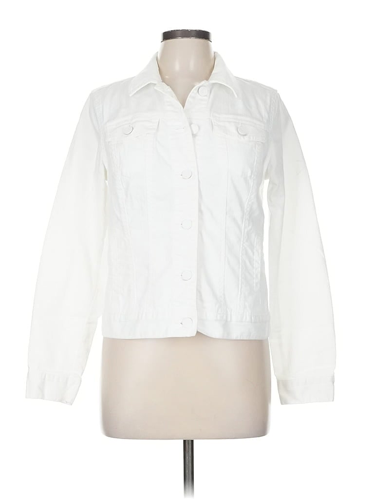 Pre-owned Tommy Hilfiger Denim Jacket In White