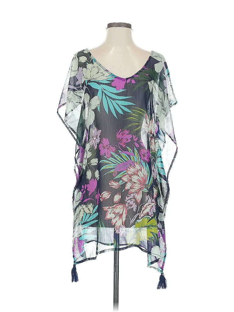 Pre-owned Kona Sol Short Sleeve Blouse In Purple