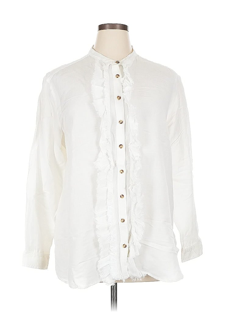 Click to view more detailed imagery on our partner's website Pre-owned Pilcro Long Sleeve Button Down Shirt In White