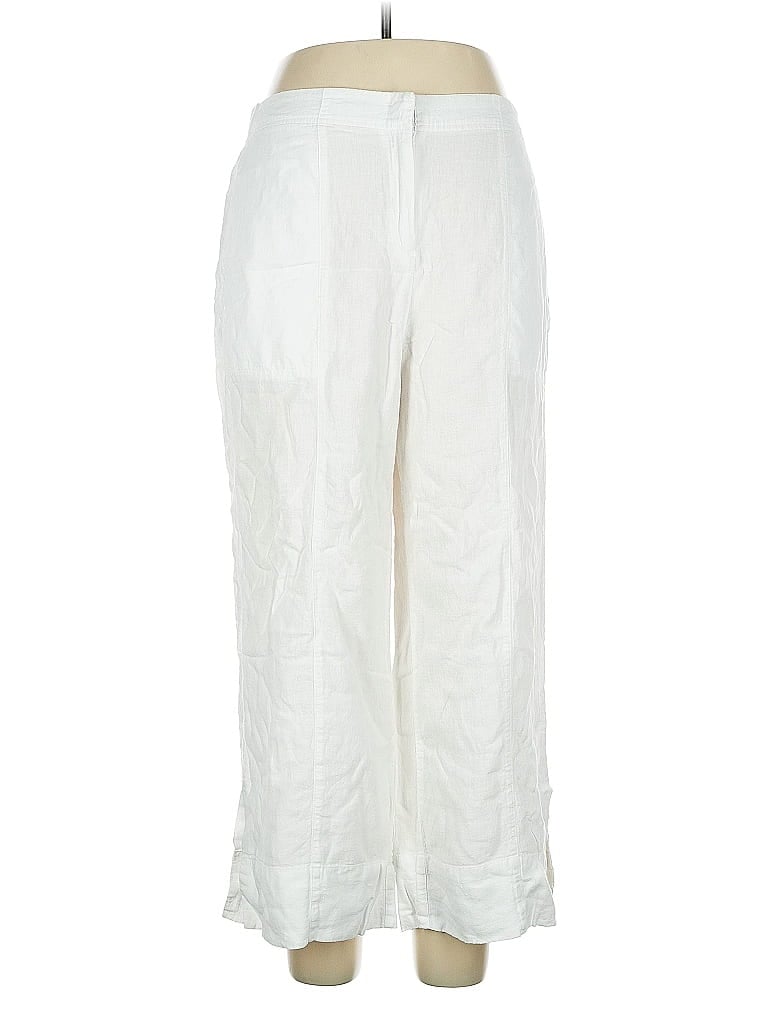 Pre-owned Nic + Zoe Linen Pants In White