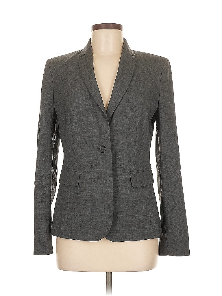 Pre-owned Calvin Klein Wool Blazer Jacket In Gray