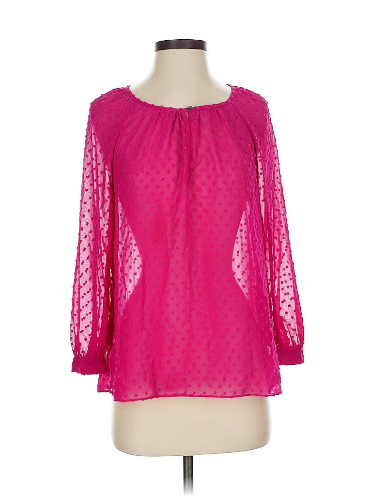 Pre-owned J.crew Factory Store 3/4 Sleeve T-shirt In Pink