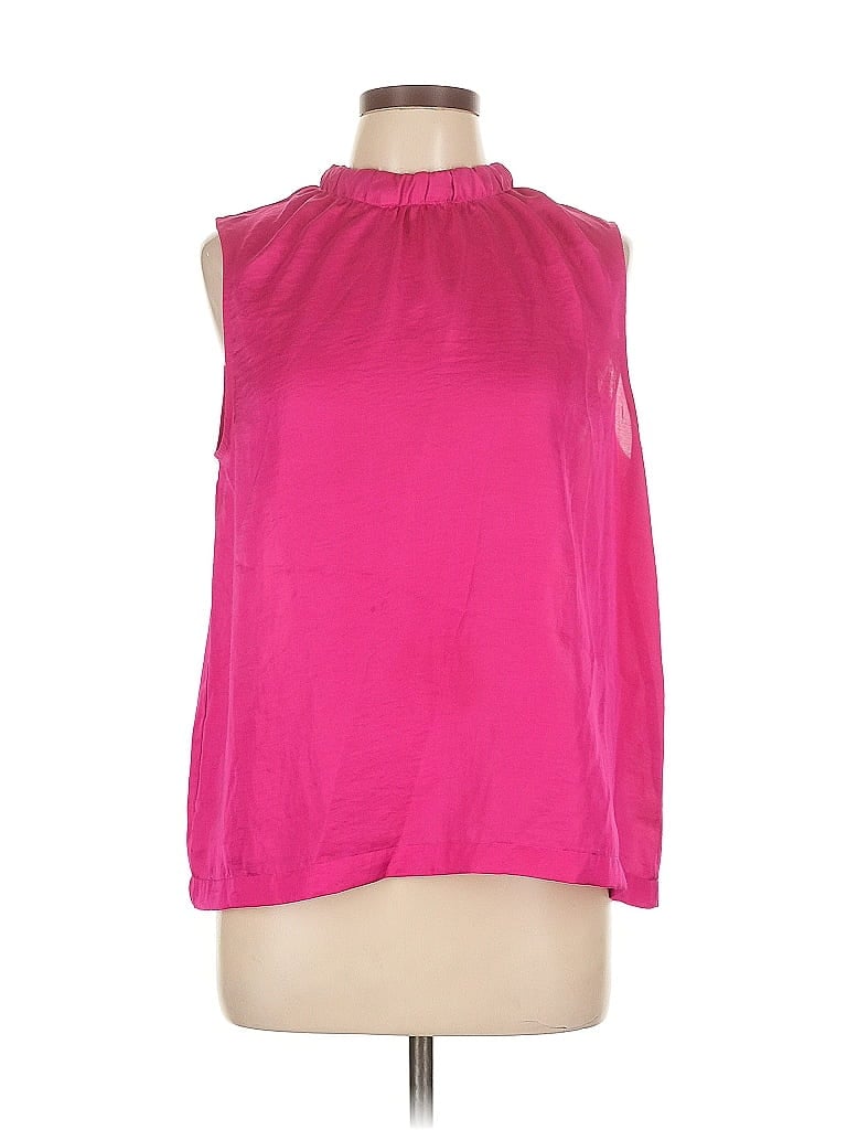 Pre-owned Ann Taylor Sleeveless Blouse In Pink