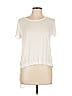 Lovemarks 100% Rayon Ivory Short Sleeve Top Size L - photo 1
