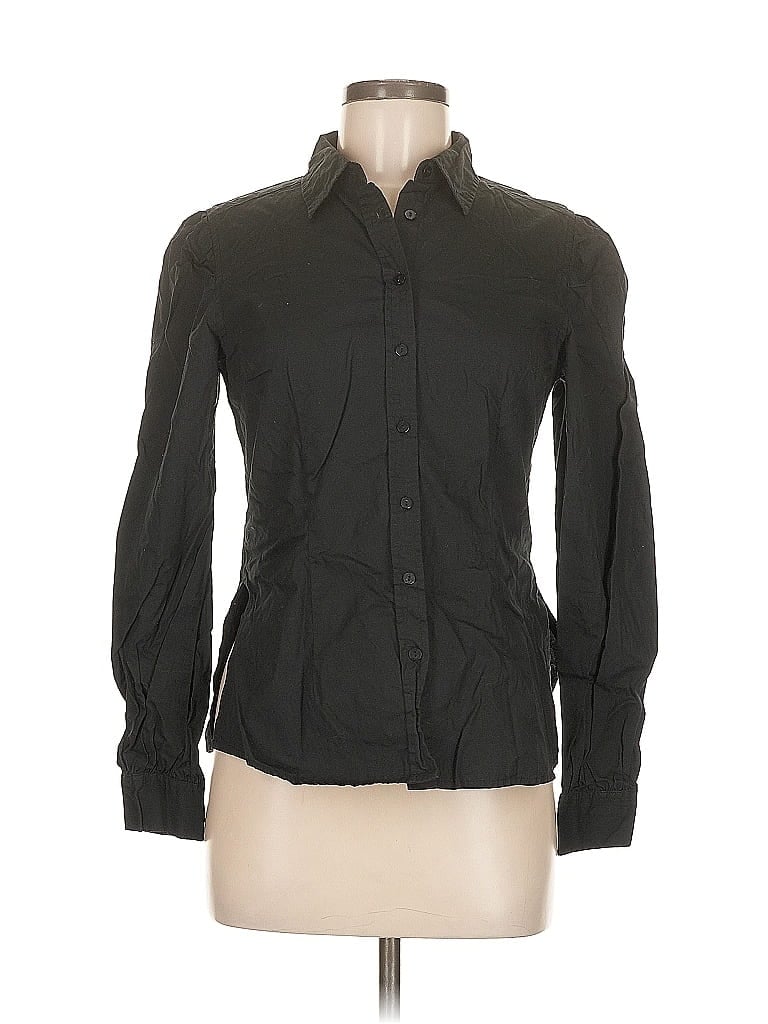 Pre-owned Romeo & Juliet Couture Long Sleeve Button Down Shirt In Black
