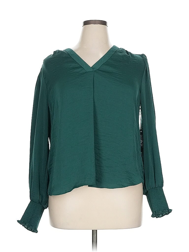 Vince Camuto Long Sleeve Blouse In Green