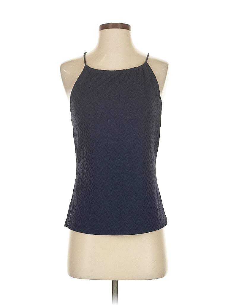 Pre-owned J. Mclaughlin Sleeveless Top Blue Halter Neckline Tops