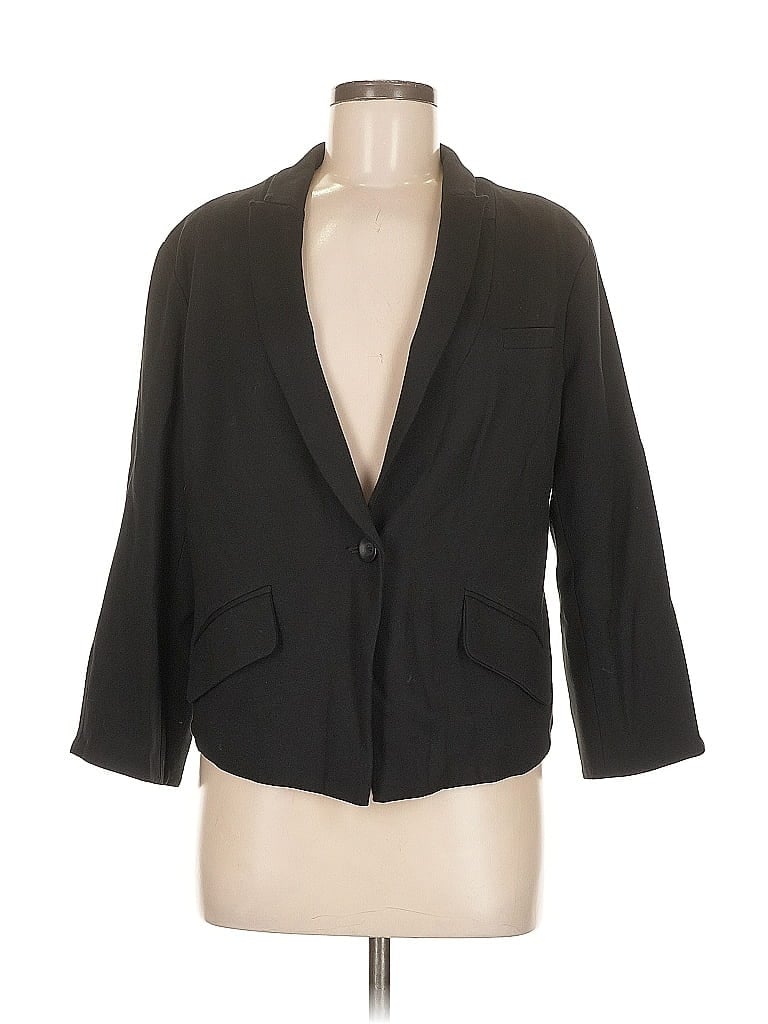 Pre-owned Wit & Wisdom Blazer Jacket In Black