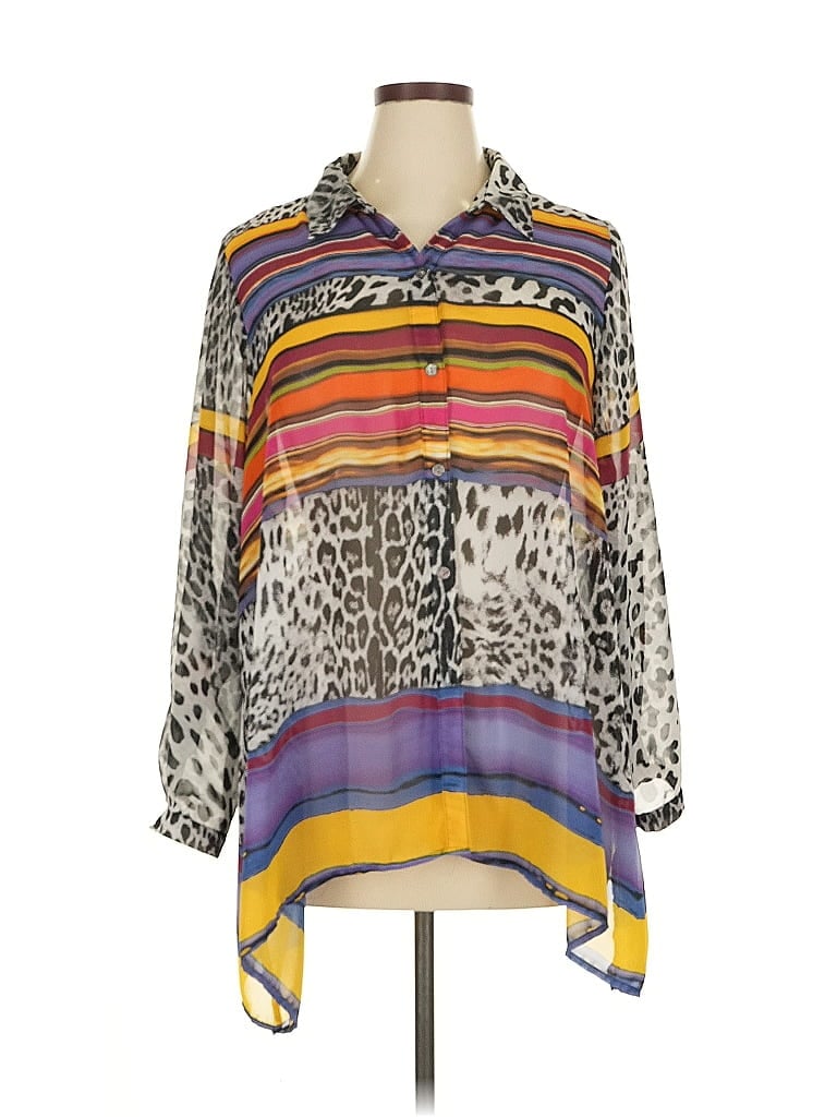 Pre-owned New Directions Long Sleeve Blouse In Yellow