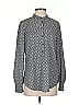 Joe Fresh 100% Polyester Houndstooth Gray Long Sleeve Blouse Size S - photo 1