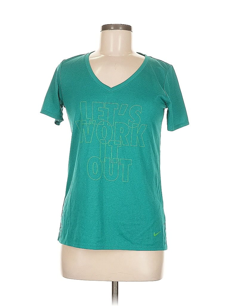 Pre-owned Nike Active T-shirt In Blue