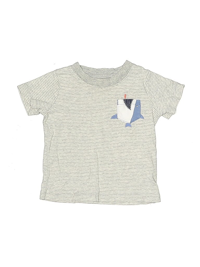 Pre-owned Carter's Kids' Short Sleeve T-shirt In Gray