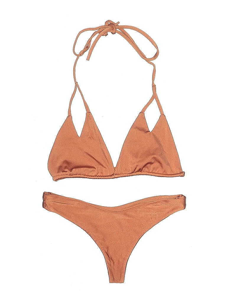 Pre-owned Assorted Brands Two Piece Swimsuit In Orange