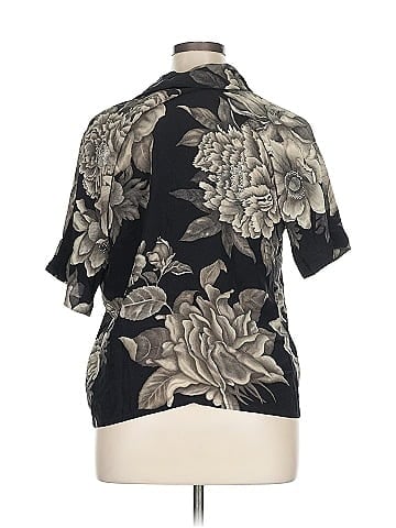 Linda Allard Ellen Tracy Short Sleeve Silk Top (view 2)