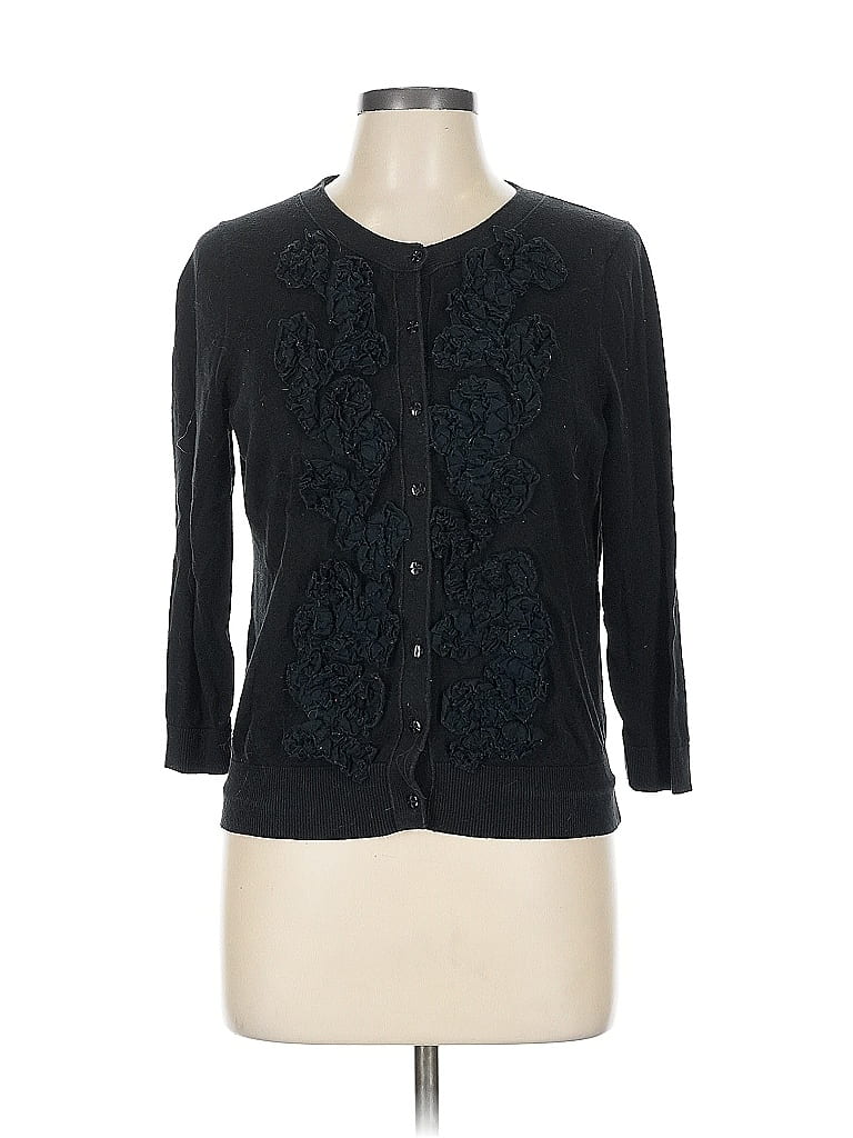 Pre-owned Ann Taylor Loft Cardigan Sweater In Black