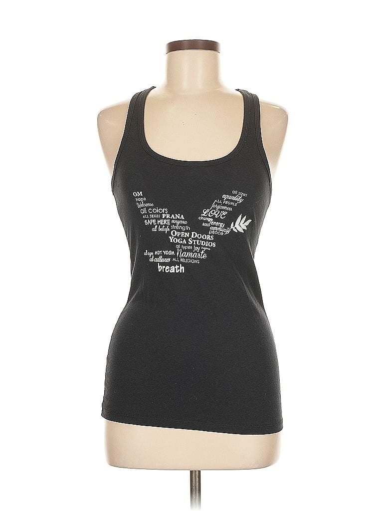 Pre-owned Next Level Apparel Tank Top Black Halter Neckline Tops