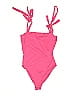 showpo Solid Pink One Piece Swimsuit Size 2 - photo 1