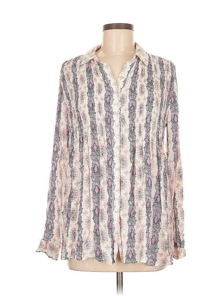 Pre-owned Jane And Delancey Long Sleeve Blouse In Pink