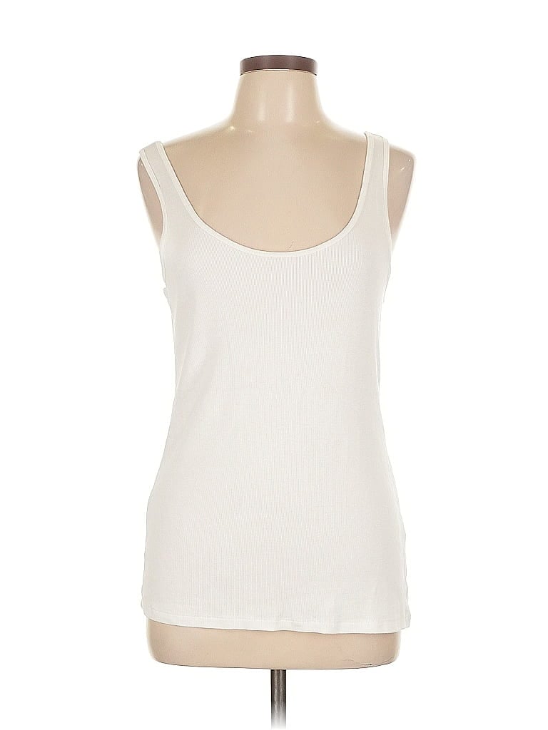 Pre-owned A New Day Tank Top Ivory Strapless Neckline Tops In White