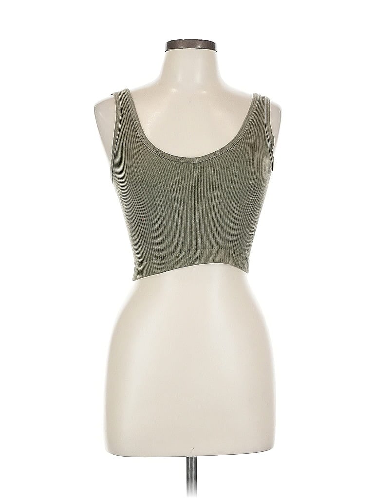 Pre-owned Out From Under Sleeveless Top Green Sweetheart Neckline Tops