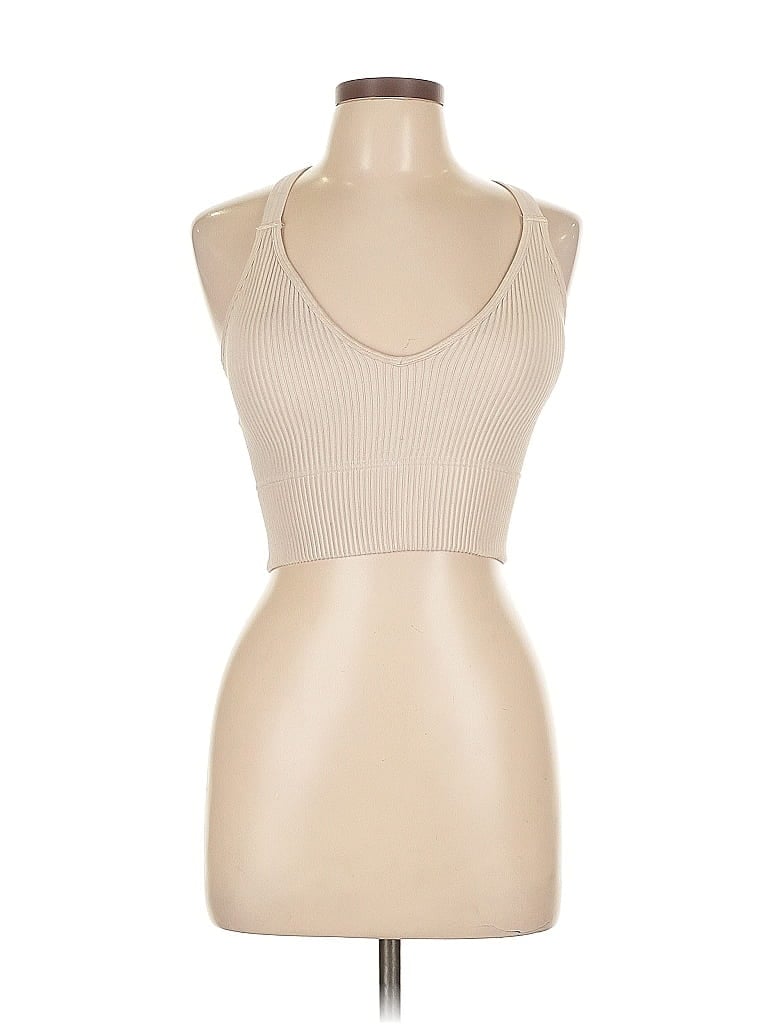 Click to view more detailed imagery on our partner's website Pre-owned Zenana Tank Top Tan Halter Neckline Tops In Brown