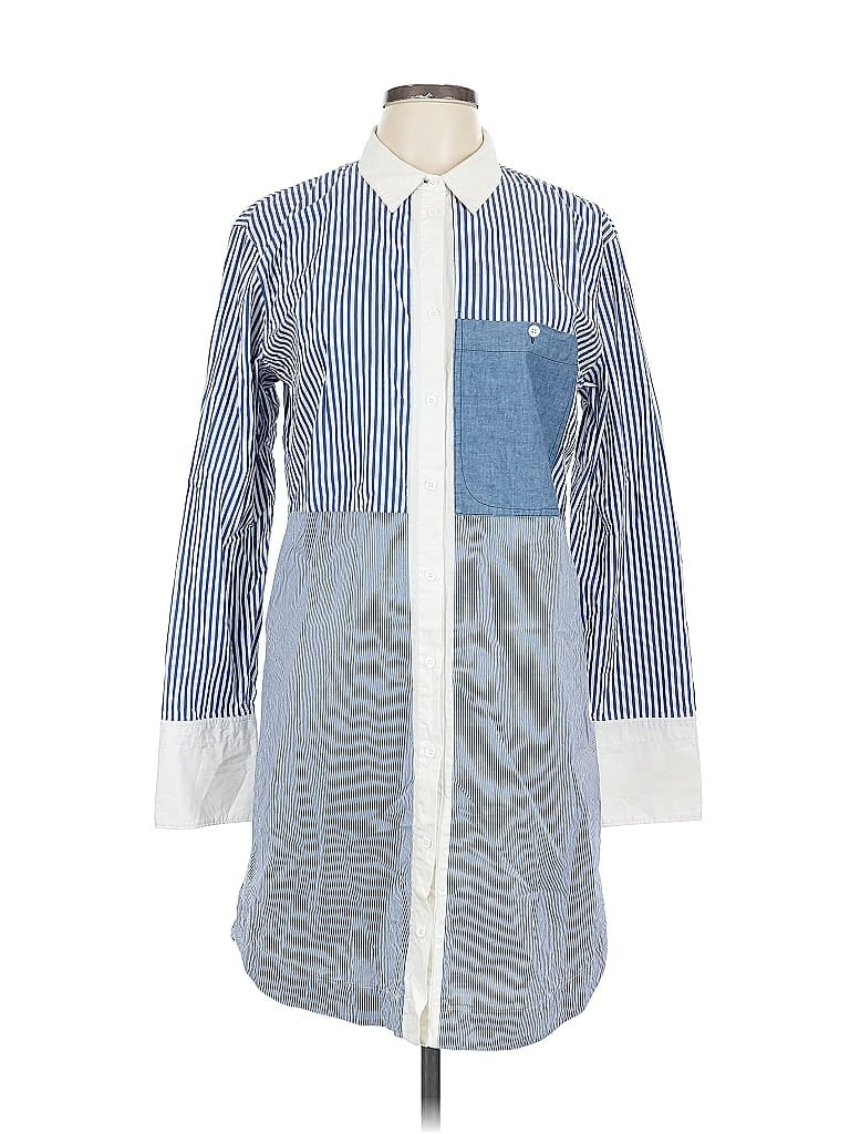 Pre-owned Elizabeth And James Long Sleeve Button Down Shirt In Blue