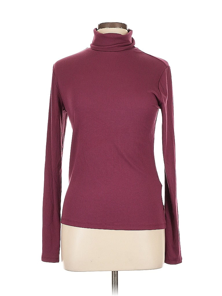 Pre-owned Levi's Long Sleeve Turtleneck In Burgundy
