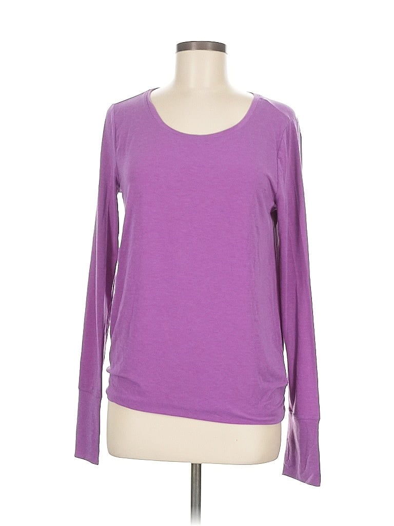 Pre-owned Gap Fit Long Sleeve T-shirt In Purple