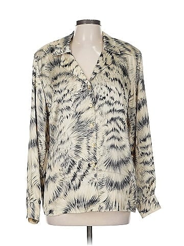 Escada Long Sleeve Silk Top (view 1)