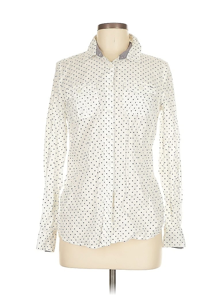 Pre-owned Tommy Hilfiger Long Sleeve Button Down Shirt In White