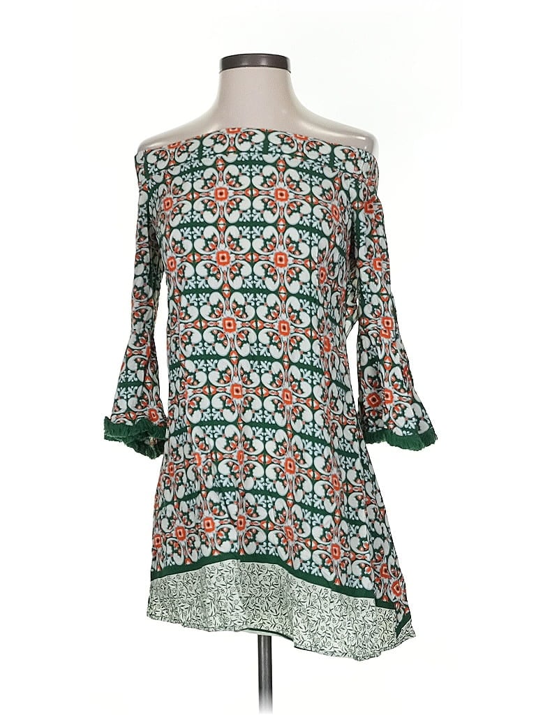 Pre-owned Lulus 3/4 Sleeve Blouse In Green
