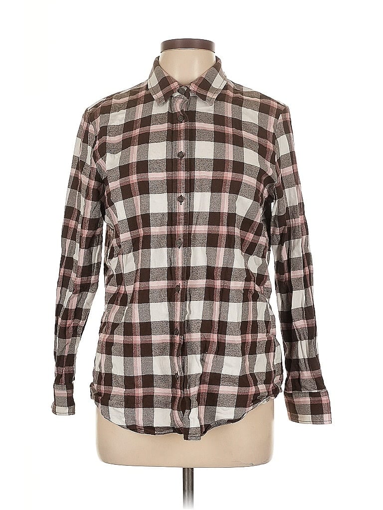 Click to view more detailed imagery on our partner's website Pre-owned Lands' End Long Sleeve Button Down Shirt In Brown