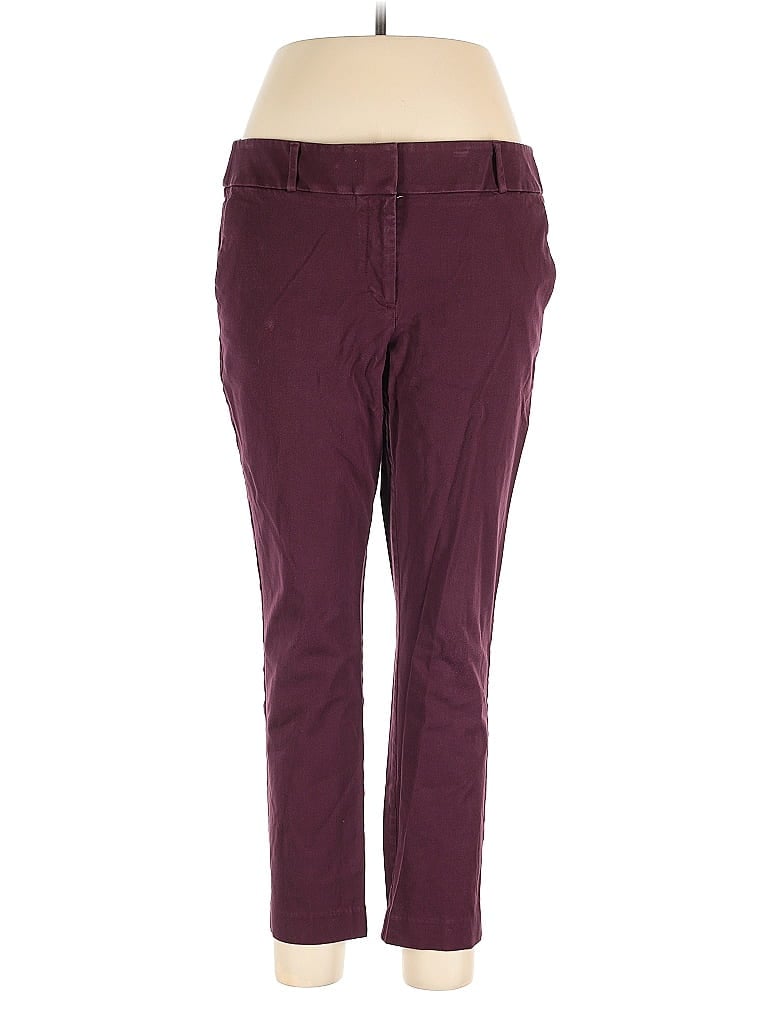 Pre-owned Ann Taylor Loft Casual Pants In Burgundy