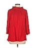 Sensi Studio 100% Viscose Rayon Red 3/4 Sleeve Blouse Size L - photo 1