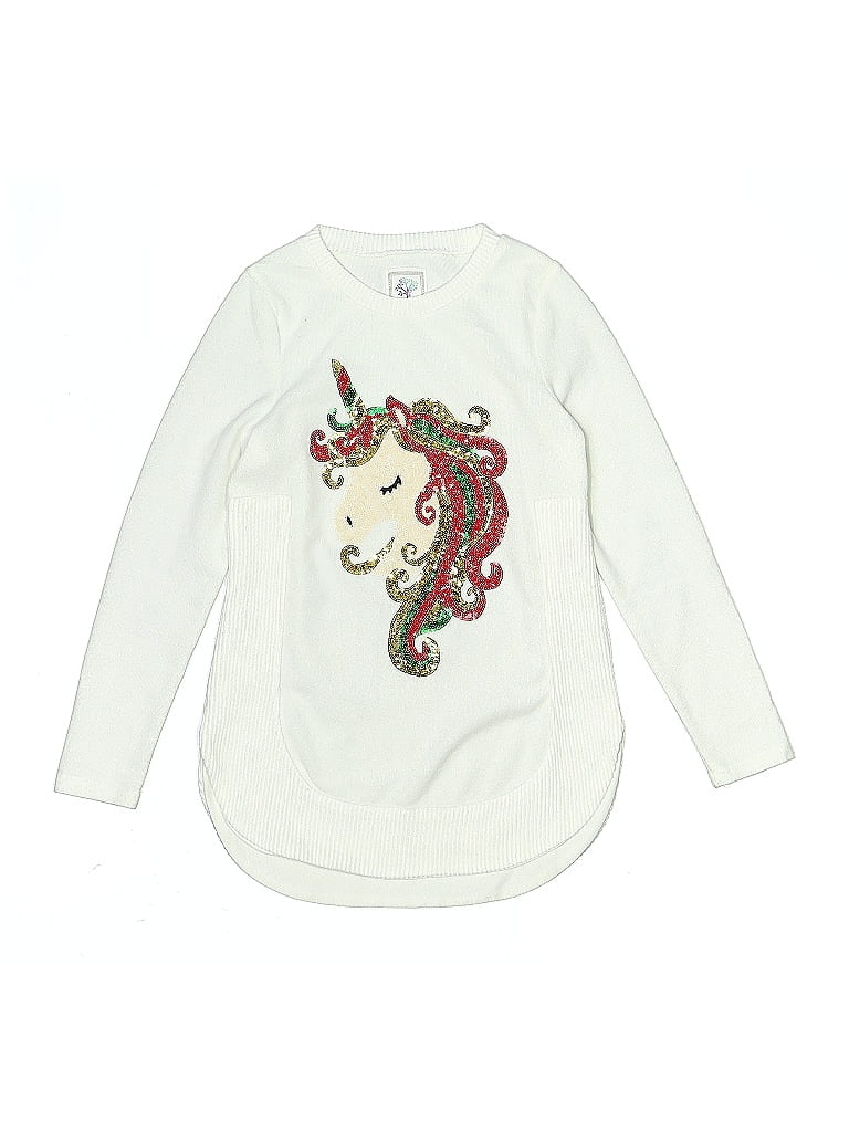 Pre-owned Assorted Brands Kids' Pullover Sweater In White