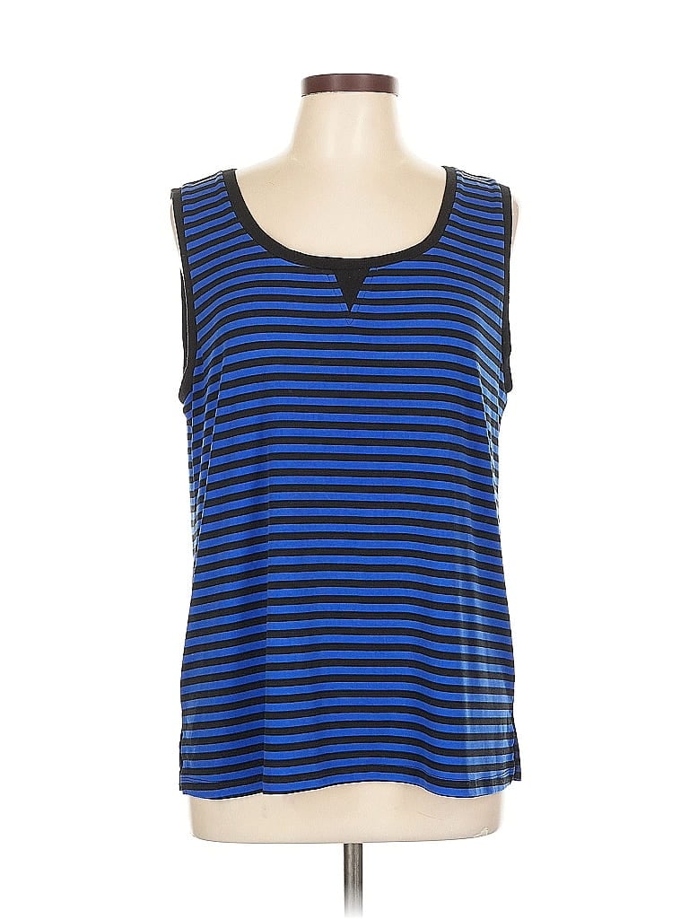 Pre-owned Ellen Tracy Sleeveless T-shirt In Blue