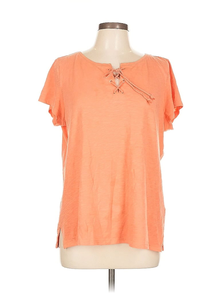 Pre-owned Talbots Short Sleeve T-shirt In Orange