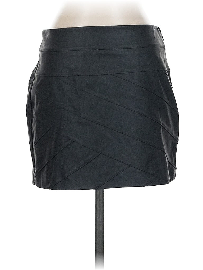 Express Faux Leather Skirt In Black