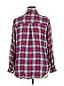 Dex 100% Rayon Plaid Burgundy Long Sleeve Button-Down Shirt Size 1X - photo 2