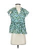 Cinq à Sept Teal Short Sleeve Blouse Size XXS - photo 1