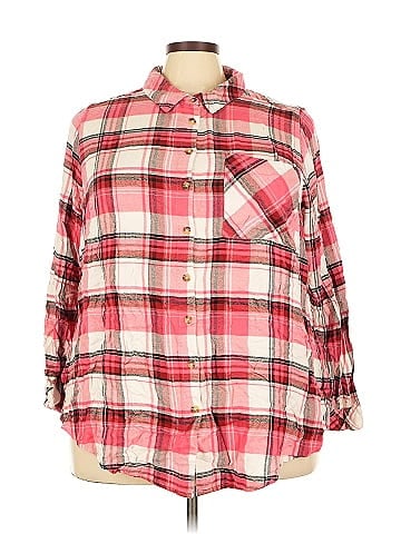 Torrid 3/4 Sleeve Button-Down Shirt (view 1)